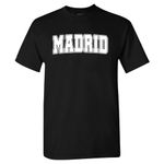 World Soccer Retro Club Men's Fan Apparel, Madrid - Black Shirt, Medium