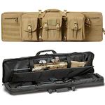 ACEXIER Double Rifle Bag Padded Lockable Carbine Long Rifle Bag Rifle Backpack Gun Bag for Hunting Shooting Range Firearm Transportation with Molle System