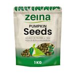 Zeina Pumpkin Seeds (1Kg) - Ready to Eat Naturally Gluten Free and Vegan Approved Raw Pumpkin Seed Kernels with Protein, Fibre, and Minerals