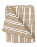 Arvore Bunkaar Single Size Cotton Bedsheet/Blanket/Solapur Chaddar for Daily use (60x90 inches) Set of 1 (Beige Checks)