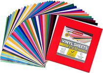 XFasten Permanent Vinyl Sheets, 12-Inch x 12-Inch (40 Sheets) Assorted Colors Permanent Outdoor Vinyl Sheet (Matte & Glossy) for Craft Machine Cutter, Car Adhesive Vinyl Decal and Decors