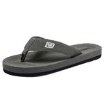 NewDenBer Men's Flip Flops Thong Sandals Comfortable Slippers for Beach/Pool (Grey, 8 UK)