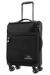 Samsonite Vestor 55 Cm Cabin Polyester Soft-Sided 4 Spinner Trolley Bag, Suitcase Laptop Bag, Office Bag For Men Women (Black)
