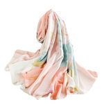 CrossKulture Two Toned Silken Satin Feel Scarf for Women | Stylish, Soft & Lightweight Stole | Satin Feel Neck Scarf, Hair Scarf, Head Scarf