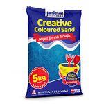 Jamieson Brothers Blue Coloured Dry Play Sand – 5kg Bag Soft Sand for Kids – Make Sand Art, Arts & Craft Sand – Non-Toxic & Non-Staining – Just Add Water to Make Playsand for Kids Creative Sand