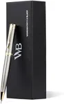 Wordsworth and Black Mechanical Pencil Graphite Lead- Stunning Luxury Metal Pencil, Silver Chrome 24K Gold Finish, 0.7mm Led, Best Gift Set for Men & Women, Professional Executive Office Pencils