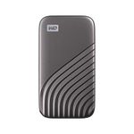 Western Digital 1TB My Passport SSD External Portable Solid State Drive, Gray, Up to 1,050 MB/s, USB 3.2 Gen-2 and USB-C Compatible (USB-A for Older Systems) - WDBAGF0010BGY-WESN