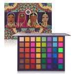 COSLUXE UCANBE Exotic Flavors Neon Eyeshadow Makeup Palette, 48 Colorful High Pigmented - Rainbow Glitter Eye Shadow Make Up Pallete, Multicolor, Shimmery, Satin & Matte Finish