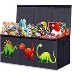 Toy Box Storage, Large Toy Chest Foldable Sturdy Storage Bins w/Lid, Easy to Assemble, 3 Different Compartments,Toy Chest for Nursery Playroom Bedroom Living Room