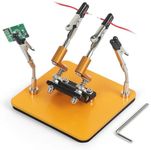 NOEVSBIG Magnetic Helping Hands Soldering Station with a 3.9 x 3.9 Inch Stable Base, 4 Flexible Arms– 360° Rotatable Adjustable Versatile Helping Hands Tool for DIY, Electronics Repair, and Soldering