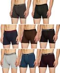 Dixcy Scott Cotton Plain/Solid Assorted Men's Trunk/Underwear - Pack of 8 (#Cross-Trunk-100 CM) (Color & Prints May Vary)