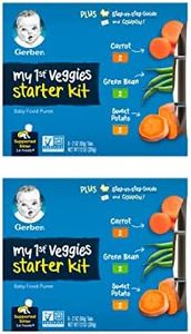 Gerber My 1st Veggies Starter Kit, Carrot, Green Bean & Sweet Potato Puree, 2 Ounce - 6 Count (Pack of 2)