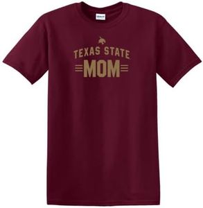 J2 Sport Texas State University Big Arch NCAA Mom T-Shirt – Parent Tee Maroon
