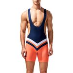 YUFEIDA Men's Sports Shirts Active Undershirts One Piece Boxer Singlet Wrestling Bodywear Active Base Layers Bodysuit