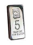 5oz Solid Silver Bar - Large 5