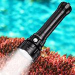 GoZebra Dive Light, D70 13000 Lumen Super Bright Scuba Diving Flashlight, Rechargeable Diving Lights Underwater Waterproof Flashlight for Under Water Deep Sea Cave