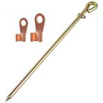 Minidodoca- Portable Ground Rod - Grounding Pin with Ground Wire Lug | Great for Electric Fences,Fenerator,Antennas,Satellite Dishes,Ground Post Pin,Tie Out Stake (Portable)