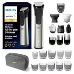 Philips Norelco Multi Groomer 23 Piece Men's Grooming Kit, Trimmer for Beard, Head, Body, and Face - Stainless Steel Precision. No Blade Oil Needed. MG9520/50