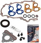 LS Camshaft Thrust Retainer Plate Gasket Seal Cam + Bolt Kit + Timing Cover Gasket+ Water Pump Gaskets + Crankshaft Seal Gen III IV V 4.8 5.3L 6.0L 6.2L LSX LS1 LT1 L83 L86 L87 L84 LT4 LQ4 LQ9 LS2 LS3