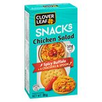 Clover Leaf Chicken Snacks Spicy Buffalo - 99g KIT, 12 Count - Canned Chicken Salad With 6 Crackers And Spoon – Convenient, Ready-To-Eat Snack - Source Of Protein, Iron And Fibre