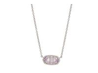 Kendra Scott Elisa Pendant Necklace for Women, Fashion Jewelry, Rhodium-Plated, Purple Amethyst