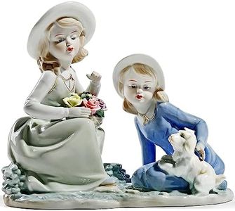 MTME Statuina in porcellana, per sorella amica per sempre, memorabilia, regalo di nozze, statuetta decorativa per la casa