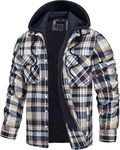 TACVASEN Mens Flannle Jacket with H