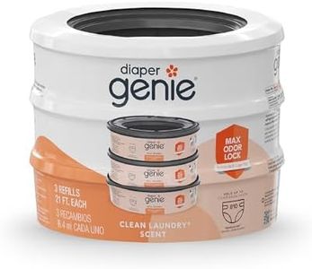Diaper Genie Bags Refills 270 (Pack of 3) Clean Laundry Scent | Diaper Pail Refills with Max Odor Lock | Holds up to 810 Newborn Diapers