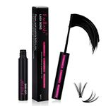 Cluster Lash Glue Lash Bond Long Lasting DIY Lash Extension Glue Waterproof FADLASH Individual Lash Glue Strong Hold 48-72 Hours Clear Eyelash Glue with Mascara Wand