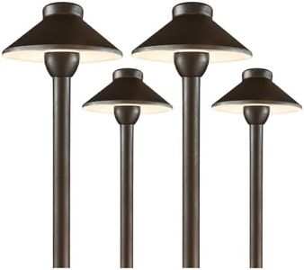 Outdoor Pathway Light – Low Voltage Landscaping Lighting (4 Pack) – Bronze