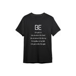 BTS BE Life GOES ON Unisex Printed Regular Fitted Black T shirt for Men & Women(Medium)