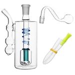 RORA Small Bong 10mm Male Thick Portable Pipe Handmade Glass Bongs (A#)