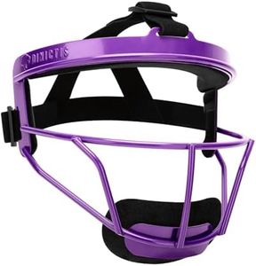 Dinictis Softball Face Mask, Lightweight, Comfortable, with Wide Field Vision, Durable and Safe Face Guards, Premium Protective Softball Fielder's Mask-Purple-Child(S)