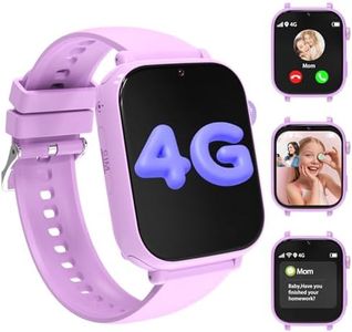 AXYWINBO Kids smart Watches for Girls Boys 4g GPS Call Text-Smart Watch for Kids Game Camera Pedometer Alarm Clock Calculator-Kid Watches for Girls Boys 4-12 Age Gifts Purple