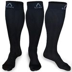 plus size compression socks women wide calf men and women wide calf compression socks (1 pair, 3xl)