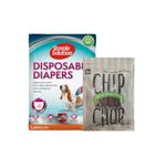 Simple Solution True Fit Disposable Dog Diapers for Female Dogs, Super Absorbent with Wetness Indicator, Leak Proof, Adjustable, Comfortable Fit, Quickly Absorb, Large-XL Size 46-69cm Waist (12 Pack)