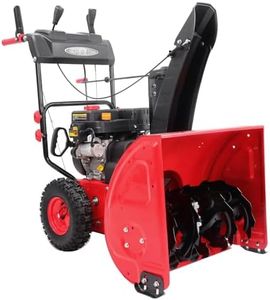 PowerSmart Self-Propelled 2-Stage Gas Snow Blower 24-inch 212cc Engine with Electric Start, Reinforced Steel Housing