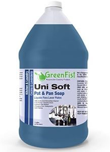 GreenFist Dish Soap Professional Detergent Liquid Pot & Pan Dish-Wash - Light or Heavy Use (1 Gallon Unisoft) (1 Gallon Green)