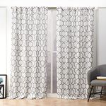 Nicole Miller Hexa Curtain Panel, 54x84, Black Pearl