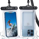 2PCS Lamicall Waterproof Phone Pouch Floating - [Soft 3D Seamless Design] IPX8 Water Proof Cell Phone Case for Beach, Protector for iPhone, 4-7" Devices, Dry Bag Beach Essentials for Cruise Travel