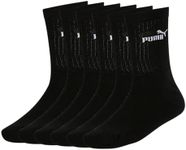 PUMA Men's Crew Sport Socks 6P, Black, US 10-12