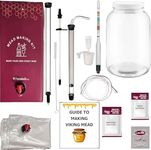 Deluxe Mead Making Kit - Reusable Make Your Own Mead Kit - Yields 1 Gallon of Mead | Beer Wine Fruit Wine Kombucha Compatibility
