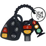 BIGSPINACH Baby Teething Keys Toys 6 to 12 Months,Gothic Car Keys Baby Teether Combo Set,Car Key Remote Toy Controller for Toddler