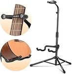 CAHAYA Adjustable Guitar Stand Tripod Portable Folding Guitar Stand with Neck Holder for Acoustic Electric Classical Bass Guitar Special-shaped Guitars 30.7in to 37in Height Adjustable