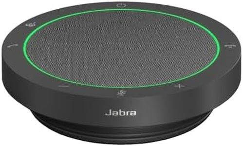 Jabra Speak2 40 Wired Speaker Phone - Duplex Audio - Noise Cancelling - Teams Cert - IP64 Rated - USB C/A - Voice Normalization - Beamforming Microphones Filter Background Noise - 50mm Speaker