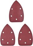 uxcell 30pcs Triangle Detail Sander Sandpaper Sanding Paper Sander Pads Sheet Assorted 5 Hole 400/600/800 Grits