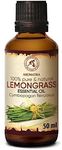 Lemongrass Essential Oil 50ml - 100% Pure & Natural - Cymbopogon Flexuosus - Lemongrass Oils for Body Care - Skin - Hair Growth - Diffusers - Soap Making - Candle - Aromalamp - Refreshes - Good Mood