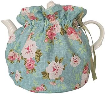 Tea Cozy, Cotton Vintage Floral Teapot Dust Cover Tea Cozies, Kitchen Home Decorative Tea Cosy with Insulation Pad for Housewife, Friend, Mom