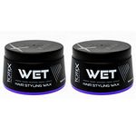 Totex Hair Styling Wet Wax | Strong Hold Shiny & Wet Look | Texturizing - Hair Braiding | Sweet Melon Scent Unisex 150ml (Pack Of 2)