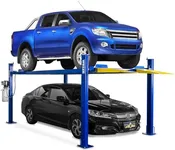 Weize 8500 lbs 4 Post Car Lift with Casters Kits Four Post Parking Lift 4-Post Portable Storage Service Home Parking Lift